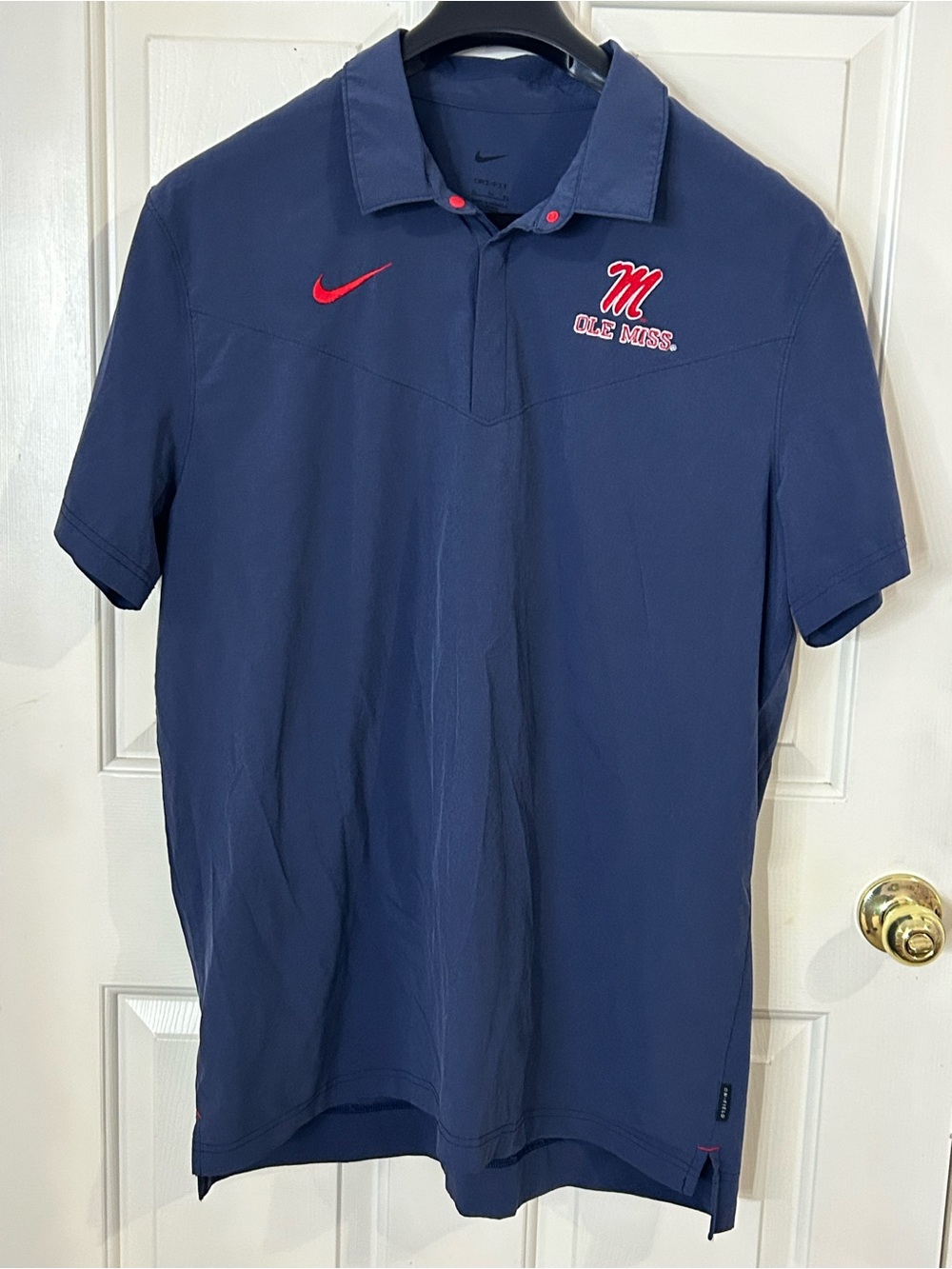 Ole Miss Rebels Nike Elite Coaches Sideline Dri-Fit Polo Mens XL Blue